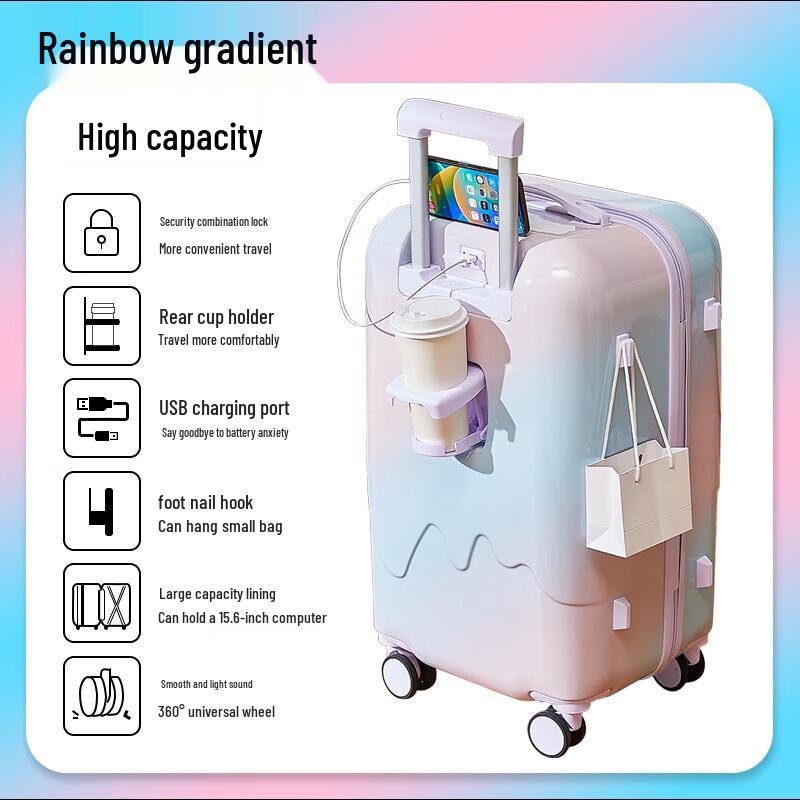 

VICTORIATOURIST Rainbow Gradient Hardshell Luggage 20 inches