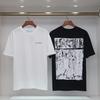 2061 Off-White Letnia Męska i Damska Bawełniana Koszulka z Nadrukiem Oversize Street Wear