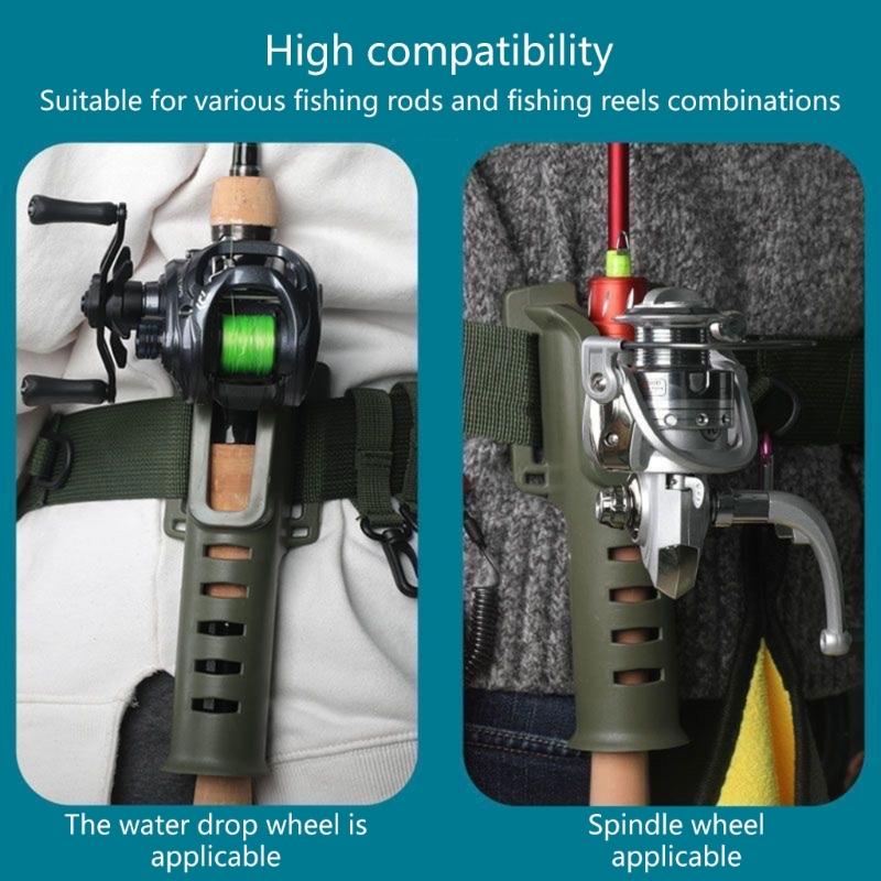 Belt Rod Holder Portable Waist Belt Fishing Rod Holder Poles Inserter Fishing Rod Fishing Rod Inserting Device Outdoors