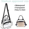 Zipper Transparent Crossbody Bag Waterproof with Adjustable Strap Hand-held Wash Bag PVC Large Capacity Clear Shoulder Bag Women