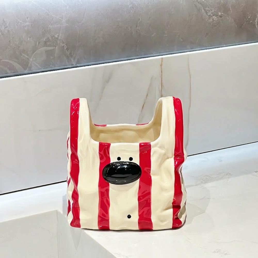 Estuche de Cerámica Estilo Bolso Portadocumentos de Escritorio con Forma de Cachorro Organizador de Escritorio