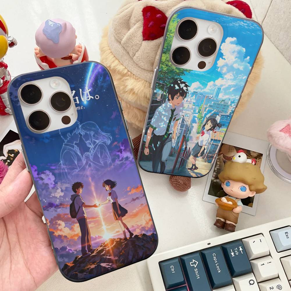 Anime Your N-Name Kimi No Na Wa Wave Corrugated Phone Case For IPhone 17 Air 16 15 14 13 11 12 Pro Max Plus Matte Cover
