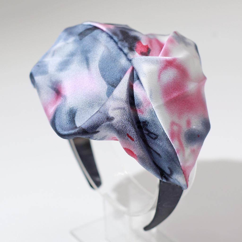 Lystrfac Pattern Print Half Hat Hair Hoop Women Girls Simple Vintage Style Headpiece Hairband Ladies Headwear Hair Accessories