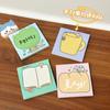 Kawai Stationery Cute Green Sticky Note Cartoon Healing Hand Painted Note Pad for Student Office School Supplies Lovely Memo Pad