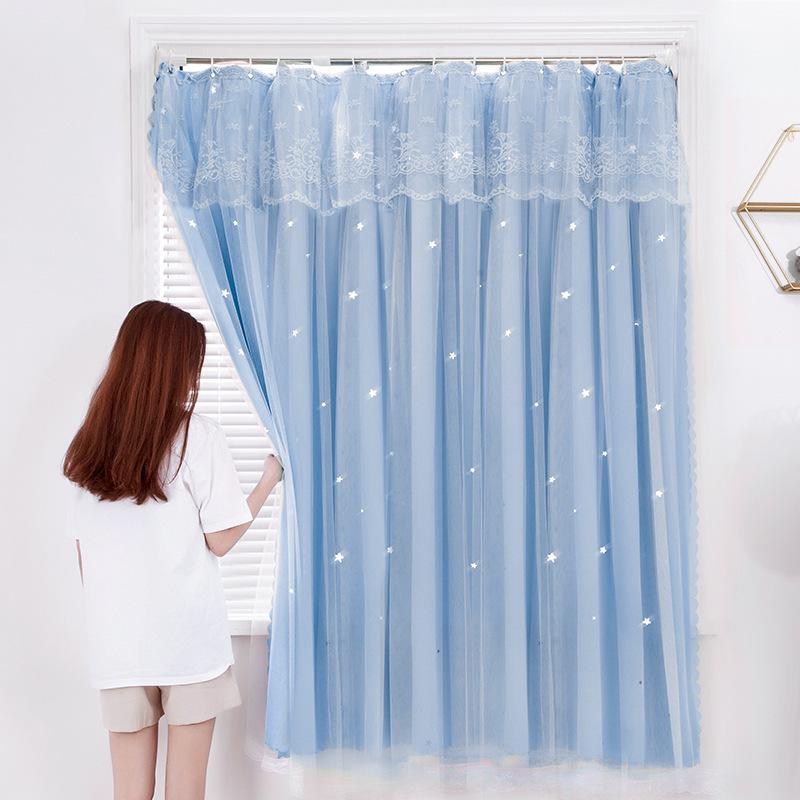 Punch-Free Solid Color Blackout Curtains for Dorms & Bedrooms