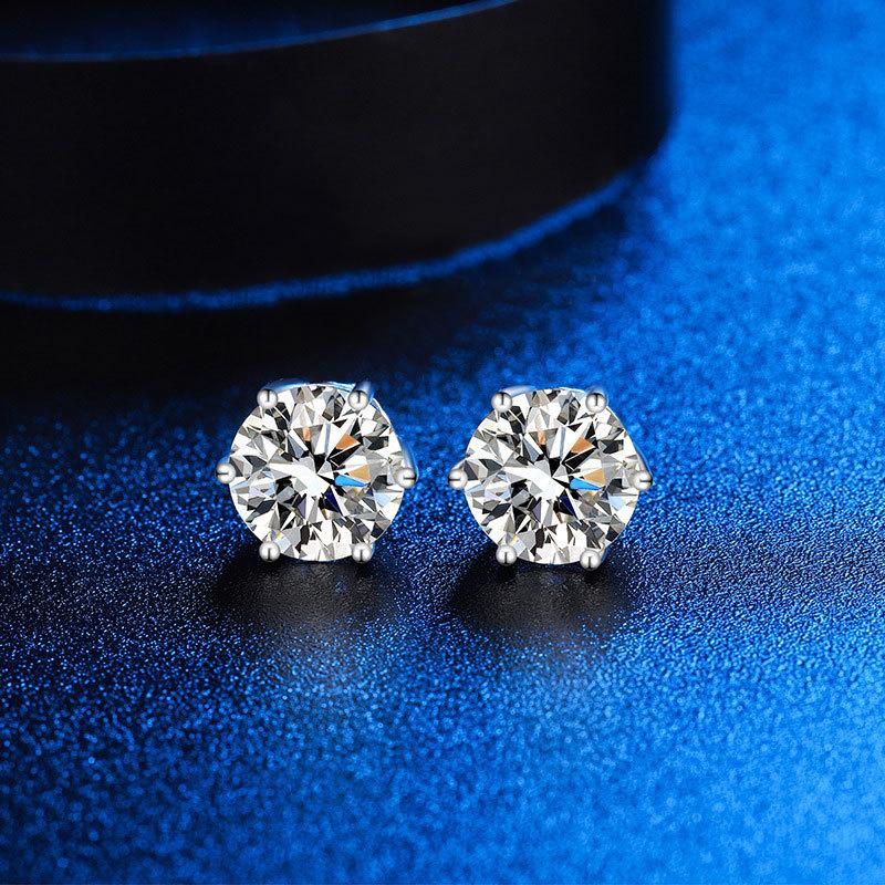 Simple and Elegant Women's Zircon Stud Earrings Niche High-end Earrings Cross-border Trade Export Earrings Fashionable Small Earrings