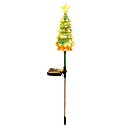 Outdoor Waterproof Garden Stake Solar Christmas Tree Light, Powered Festive Patio Pathway Lamps LED Light for Yard Lawn Decor Easy Install Planting