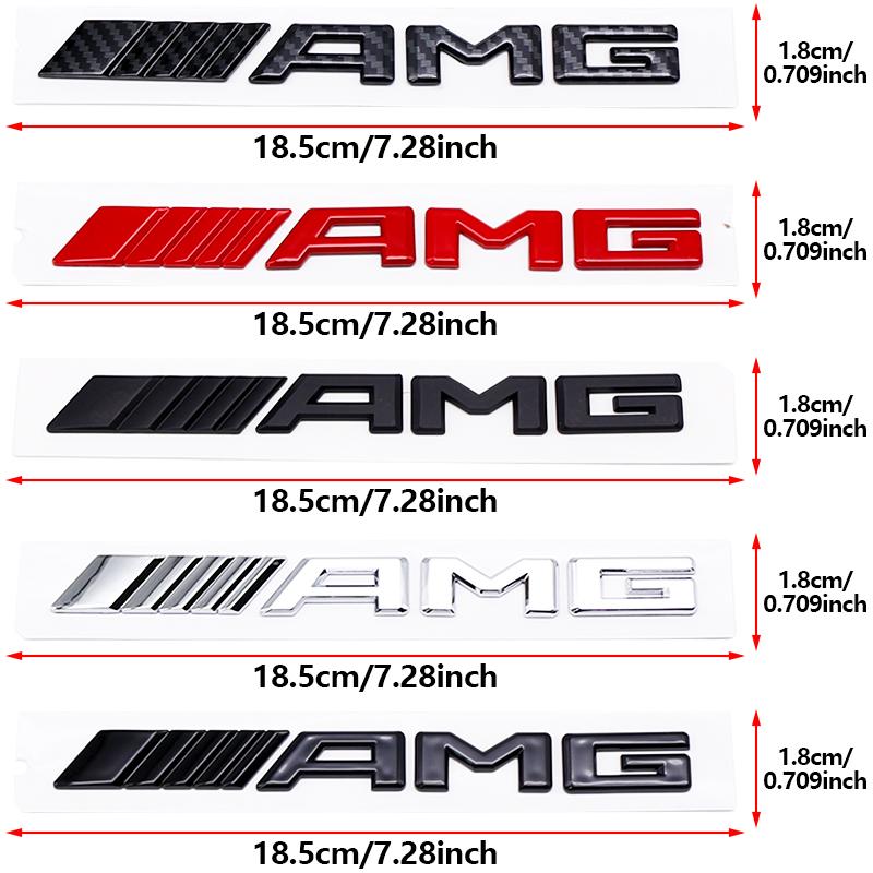 XUY2 Benz Rear Trunk Emblem Stickers ABS Car AMG Logo Badge Decal For Mercedes Benz AMG A B C E G W211 W203 W204 W210 W124 Accessorie
