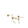 Beixi S925 Sterling Silver Light Bead Stud Earrings - Simple, Fashionable, Unisex Round Accessories
