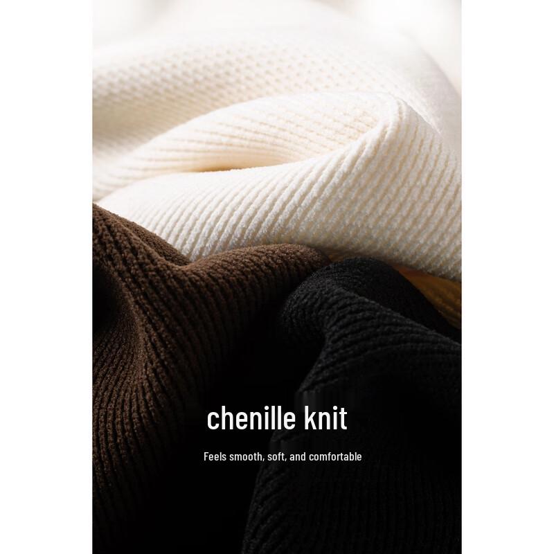 Mengshuya Women's High-Waisted Knit Chenille Straight-Leg Pants