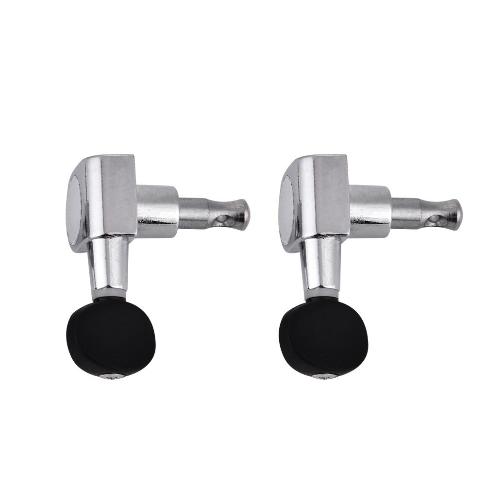 2L2R Ukulele String Tuning Pegs Locking Tuners Zinc Alloy Machine Heads Silver Balck
