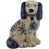 Handbemaltes blau-weißes Porzellan Hundepaar Kleine Figuren Heimdeko