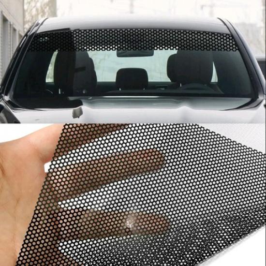 

20*150cm Black Car Front Windshield Window Visor Sun Vinyl Mesh Decal Sticker