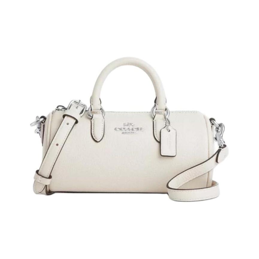 

Coach Lacey 19 Logo Leather Shoulder Crossbody Handbag Small Women handbags White CO991-SVHA