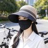 Summer Hat Large Head Circumference Breathable Mesh Sun Protection Hat with Extended Brim Mesh Top Outdoor Travel Sunshade Hat