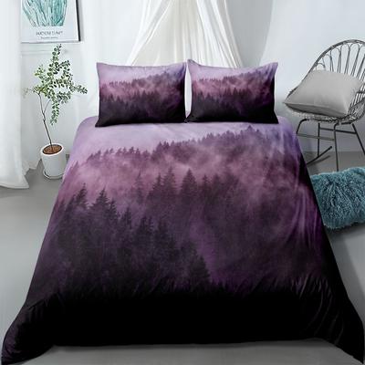 Wein Nebliger Wald Bettbezug Set UK Einzel Doppel Queen US Twin Full King Size Pkm Bettwäsche Set