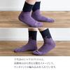 [Chiyoji's Socks] Men's Takamiyama Trekking Socks, 2 Pairs, 25-27cm, Light Brown & Dark Purple, Made in Japan