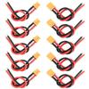 CowGoldChild XT30 Connectors, 10-Piece Male and Female Plug Adapter, 150mm 16AWG with Silicone Wire for RC Model Cables, RC Drones, and LiPo Batteries