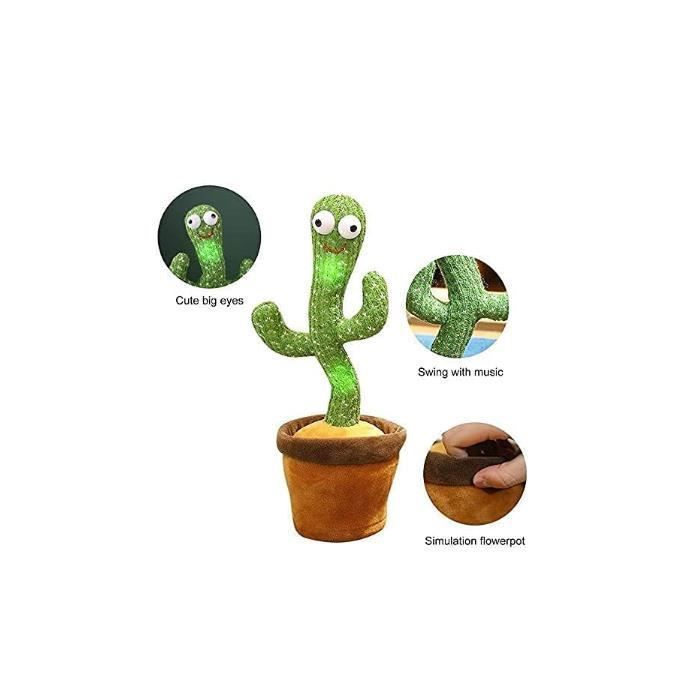 Jouet en Peluche - KEEPER - Dancing Cactus - Vert - Chantant - Dansant
