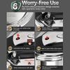 3/6L Stainless Steel Pressure Cooker Set with Glass Lid & Steamer Explosion-proof Olla de Presion One-Hand Locking Pressure Pot