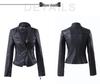 Giacca da motociclista da donna in pelle, moda europea americana, slim, stile retrò versatile con cerniera.