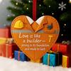 Occupational Love Heart Ornaments Heart Ornament to Honor Chef/Teacher/Builder/Firefighter for Christmas Tree Decor
