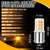 S25 LED Single Turn Signals, Amber (180° Pin Angle), 12V-24V, for LED1156, BA15S, G18, and P21W Motorcycles, 4014SMD, Genuine Amber (Pack of 4)