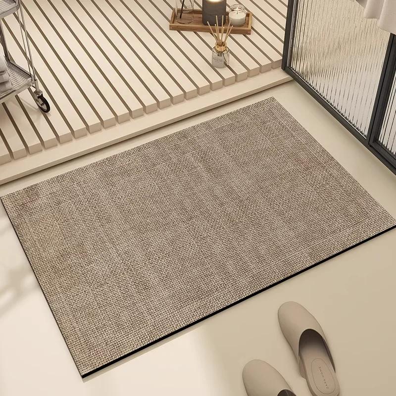 Bathroom Mat Absorbent Floor Mats Bath Carpet Soft Diatom Mud Non-slip Rug Toilet Doormat Entrance Door