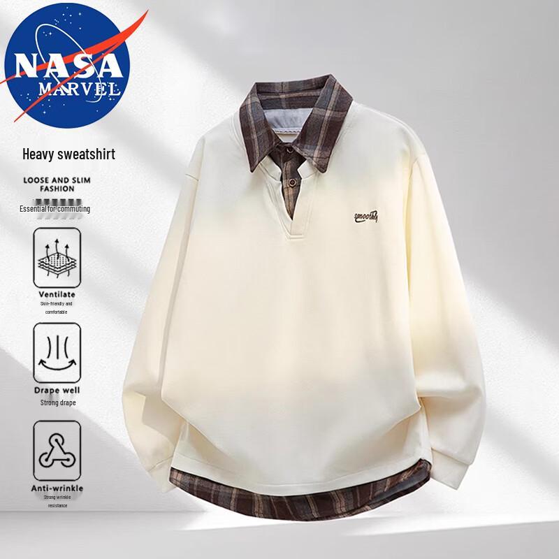 

NASA MARVEL Men s Faux Layered Long Sleeve Sweatshirt 5XL