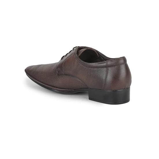 Liberty Healers JPL-233 Men’s Formal Oxford Shoes - Black, Brown - Synthetic Leather Lace-Up with Cushioned Footbed - Stylish Office Footwear