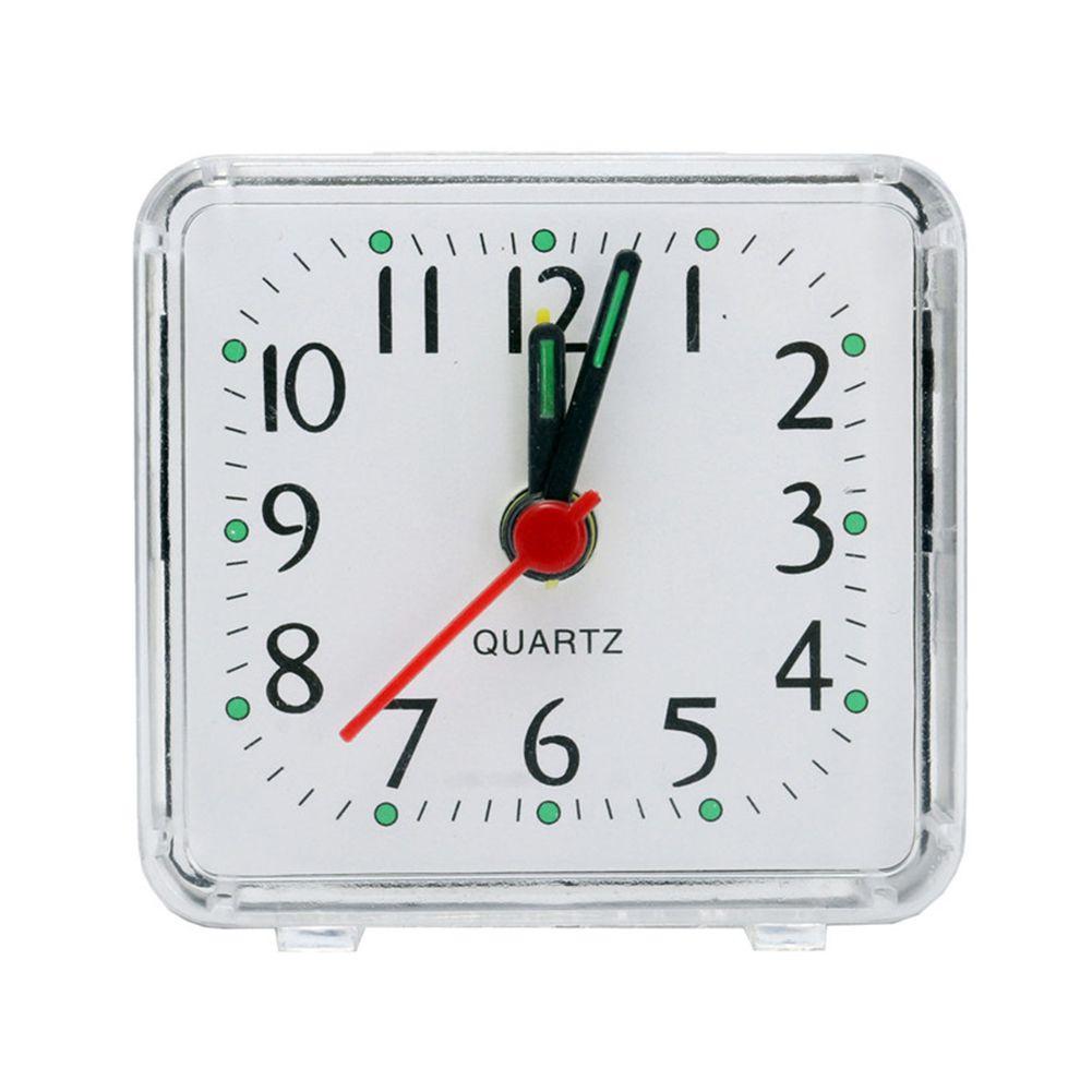 Candy-colored Bedroom Alarm Clock Portable Analog Dial Square Ornament