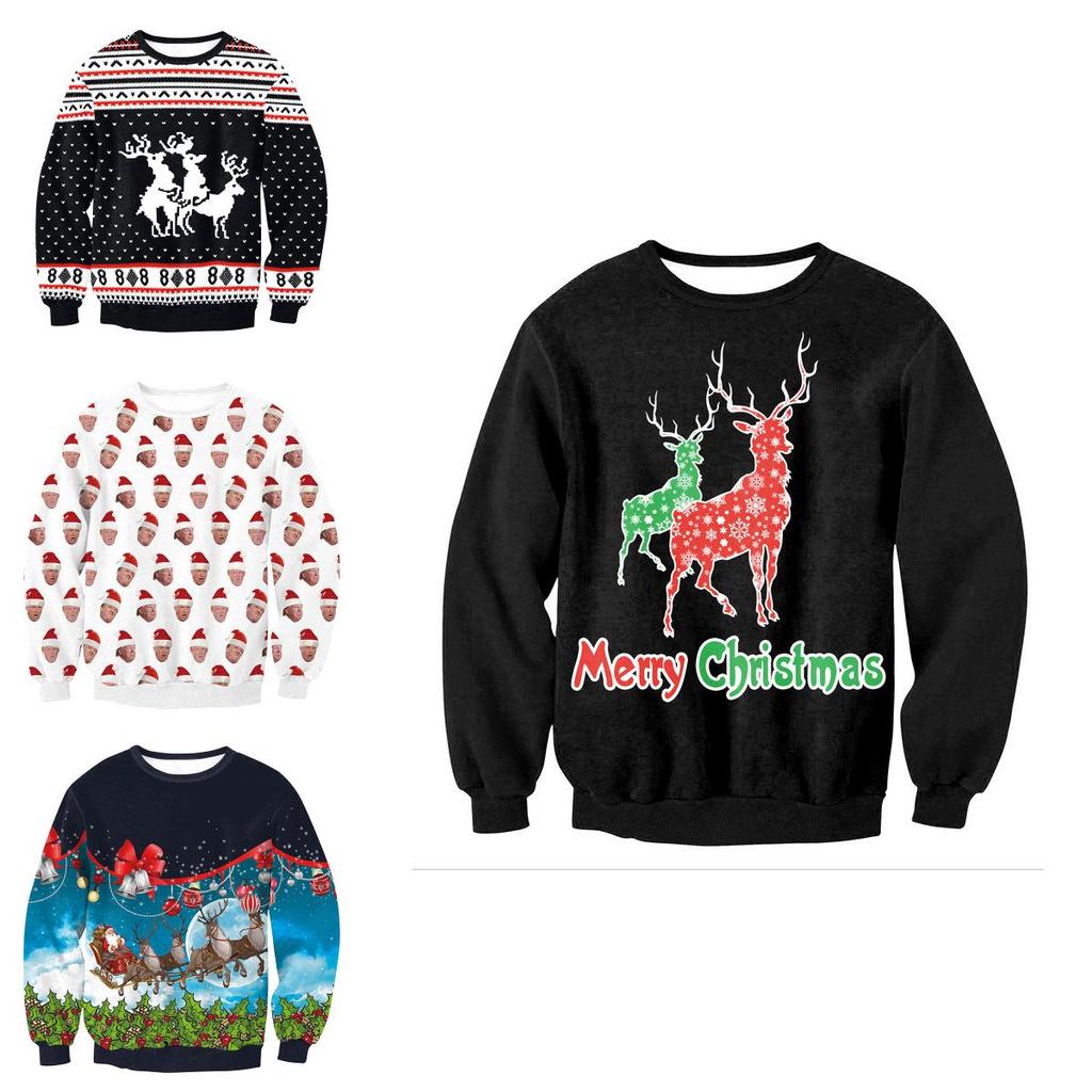 Premium New Ugly Xmas Christmas Sweater Vacation Santa Elf Novelly Sweatshirt For Women And Men