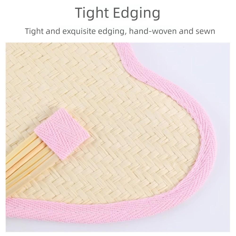 with Colorful Edging Handmade Raffia Fans Lightweight Palm-leaf Fan  Home Decor Pendant