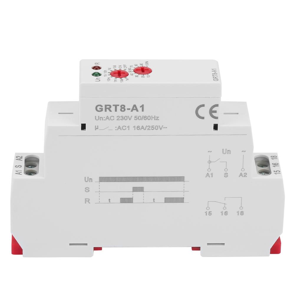 GRT8?A1 Mini Power On Delay Time Relay DIN Rail Mount AC 220V