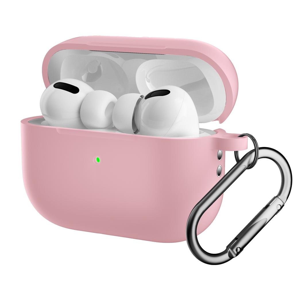 AirPods Pro 2nd / 1st Generation Case With Key Chain  Fully Protected Silicone Skin Accessory Front LED Visible Light
