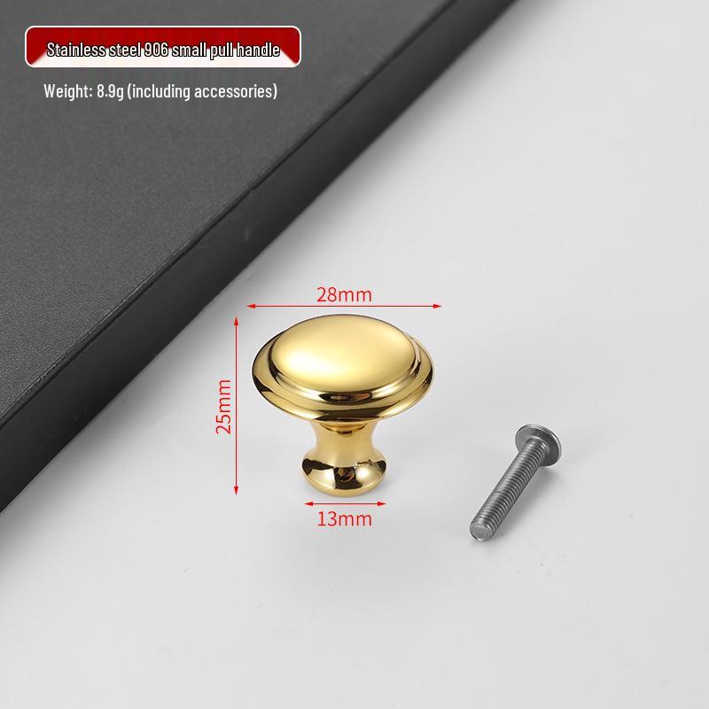Black Mushroom Style Round Stainless Steel Cabinet Handle