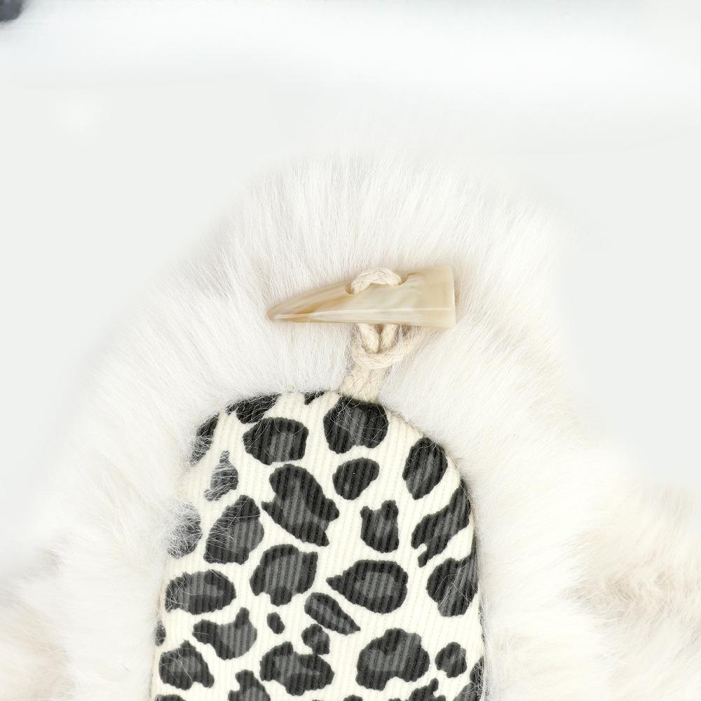 Winter Hat for Women Warm Outdoor Cycling Ear Protection Fashionable Versatile Leopard Print Cold Proof Plus Velvet Thickened Lei Feng Hat for Men