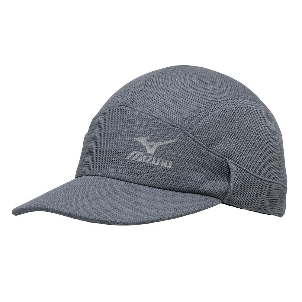 Mizuno Dry Aeroflow Free Size Highly Breathable Summer Heat C2JWB104 Cap, Men's, Charcoal, (Head Circumference 56-60cm), Material, Protection,