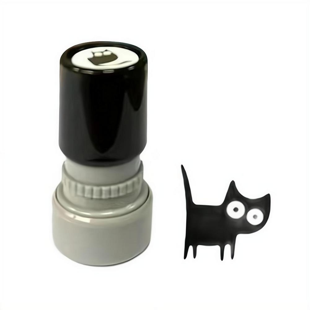 Cute Cartoon Stamps Lovely Small Black Cat Stamp DIY Scrapbooking Decoration Diary Collage Stationery