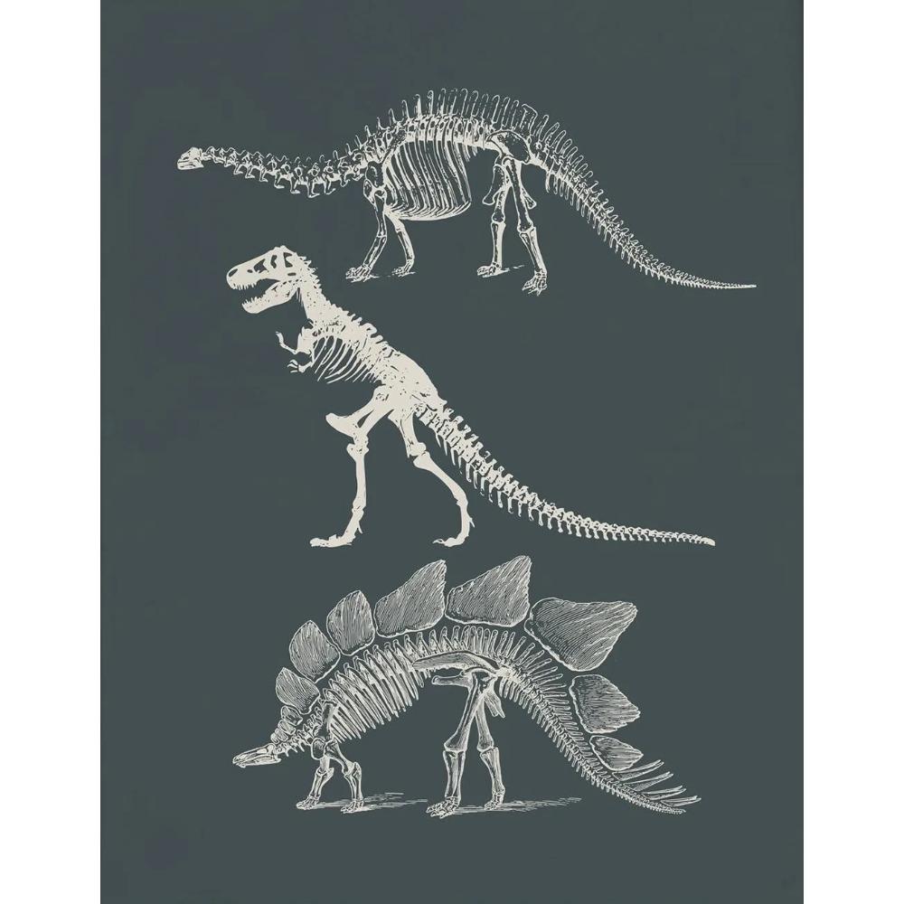 Vintage Dinosaur Chart Posters Extinct Animals Science Educational Prints Canvas Painting Wall Art Pictures Home Boy Room Decor