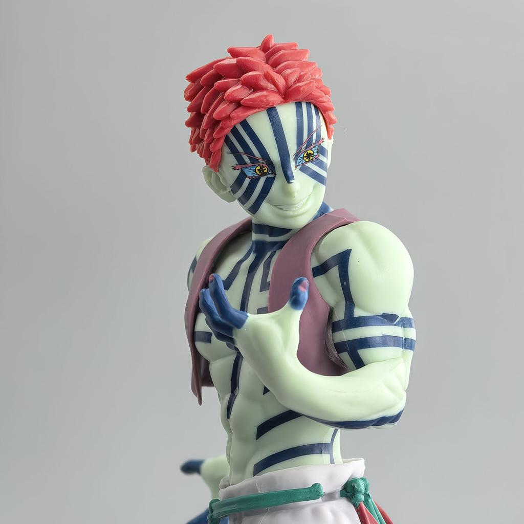 Hot Anime Demon Slayer Figure Model Juuni Kitsuki Akaza Battle Figure Doll Kimetsu No Yaiba Desktop Decoration Collection Gifts