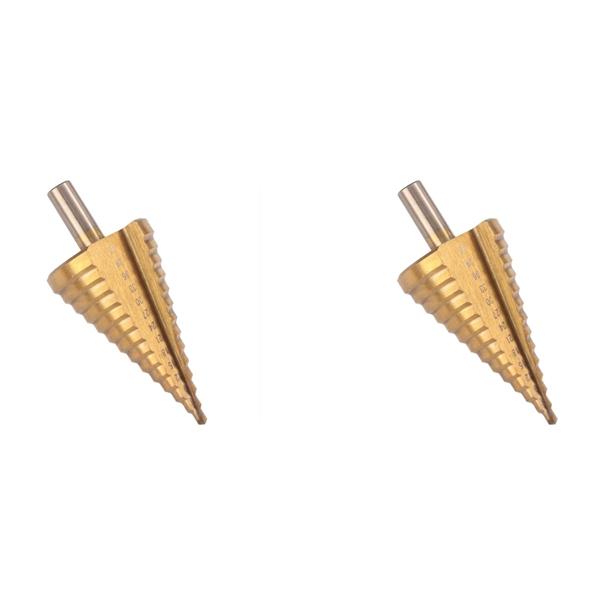 Premium-HSS Step Cone Drill Bit - 4-42Mm 14 Sizes Round Shank Hole Cutter Tool High Speed Steel
