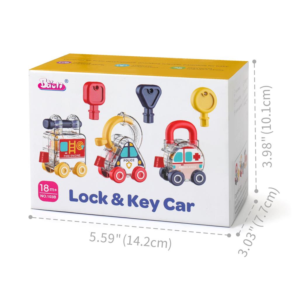 Car Unlock Toy Early Education Educational Baby Shape Matching Key Lock Children's Kindergarten
