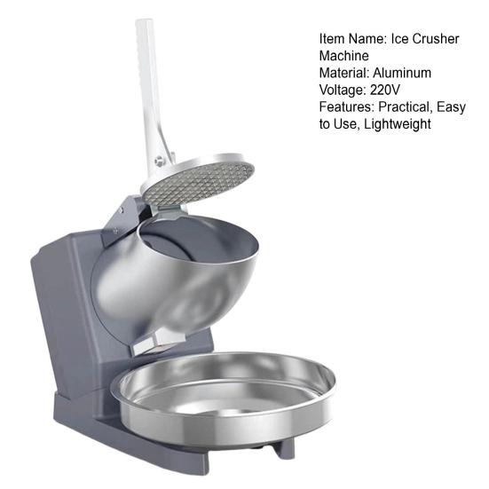 Electric Snow Cone Maker Ice Crusher Machine with Safety Protection Ergonomic Handle Design Shaved Ice Machine with Cover