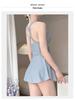 Women's Sleek Open-Back Push-Up Swimsuit - New Style, Slim Fit, Pure Desire for Vacation and Hot Springs