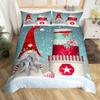 Christmas Gnomes Bedding Set Santa Claus Xmas Comforter Cover Merry Christmas Duvet Cover Set Romantic Candlelight Quilt Cover