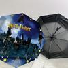 1PC Harry Potter Deathly Hallows Umbrella-8-Rib Reinforced, Automatic Open, Lightweight & Durable, Cute Fashion Accessory for Outdoor, D2637