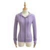 Women's American Style Thermal Fleece Slim Fit Hooded Yoga Sweatshirt with Double Zippers & Large Pockets for Autumn/Winter.
