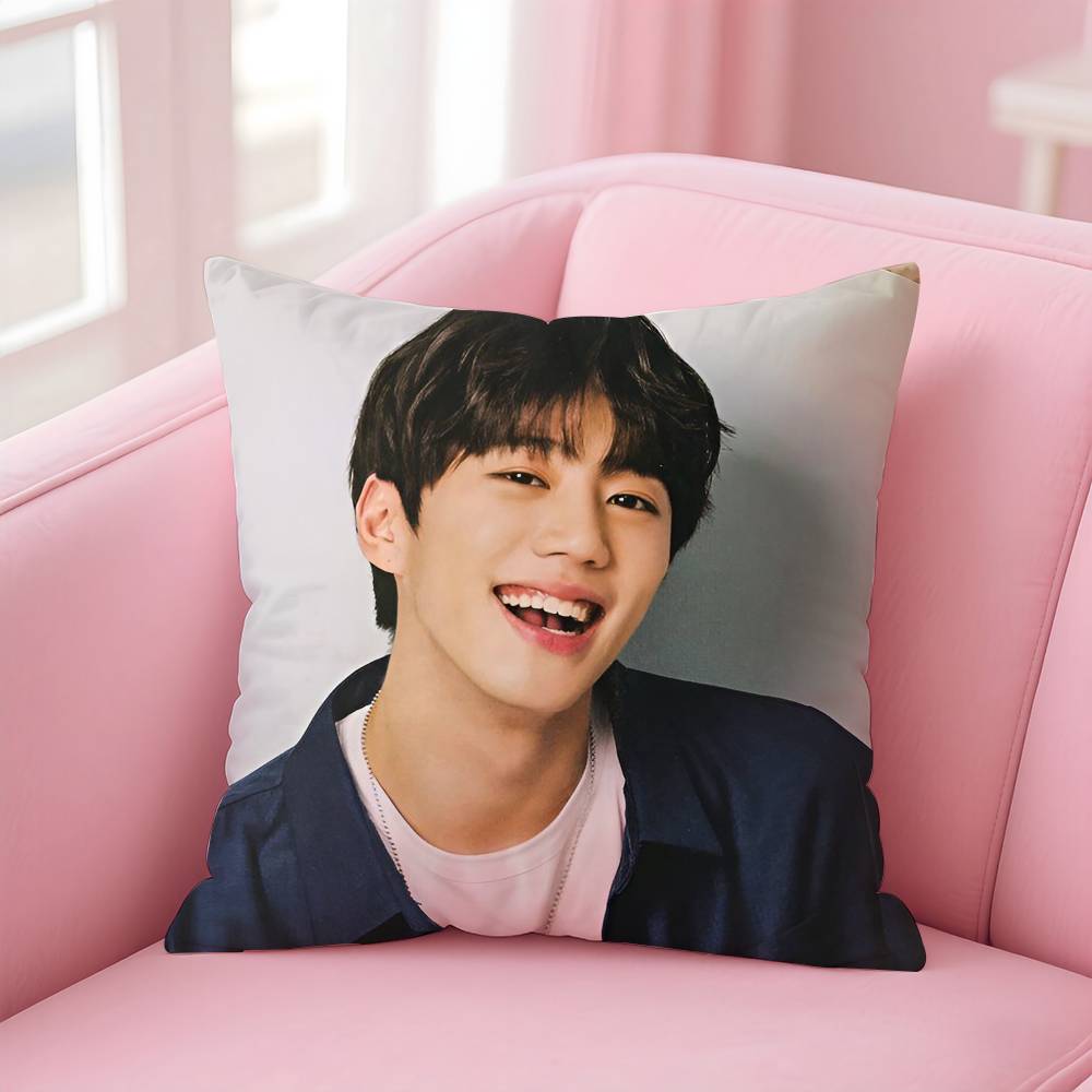 Kpop Style Hot Singer Lee J-Jun Young Pillow Case Anti-Dustmite Pillowcase Invisible Zipper Silky Short Plush Sofa Cushion Cover