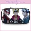 Trepte creioane Naruto Boruto Anime Capacitate Mare Nailon Organizator Rechizite Pentru Adolescenți Și Studenți